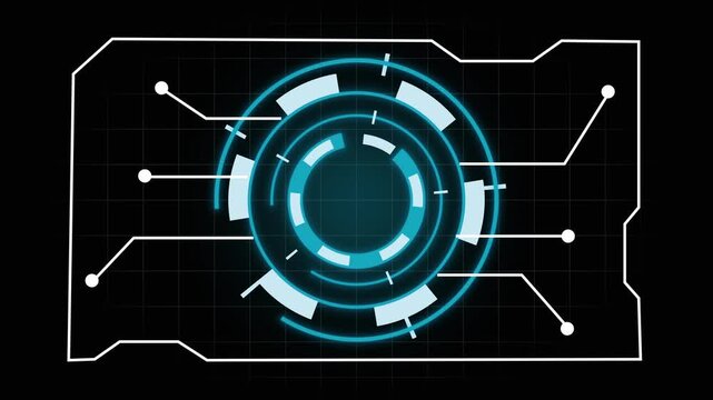Futuristic HUD element with grid. HUD element with grid glows. This futuristic HUD element with grid background provides a professional circular interface for digital projects.