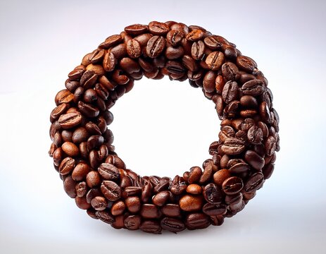 coffee ring made of beans