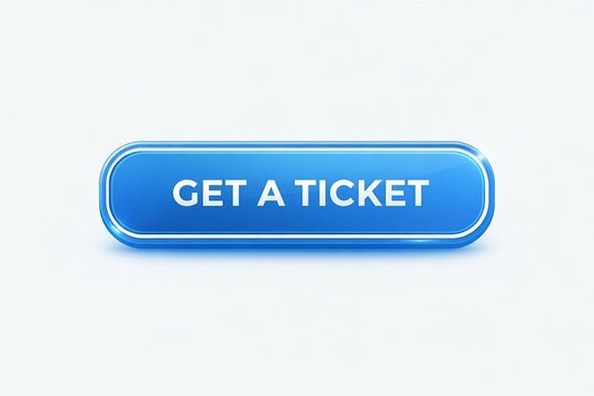Modern blue button with get a ticket text
