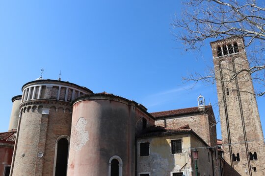 The San Giacomo dell Orio church in Venice, Italy 
