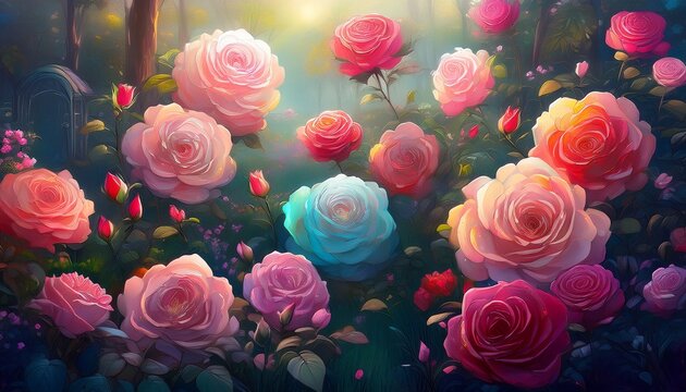 rose flower garden destop wallpaper and background