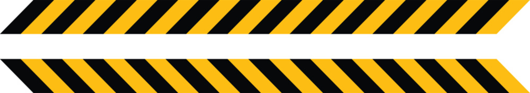 Yellow and black hazard warning stripe tape for construction safety. Industrial danger caution barrier lines for restricted area protection.