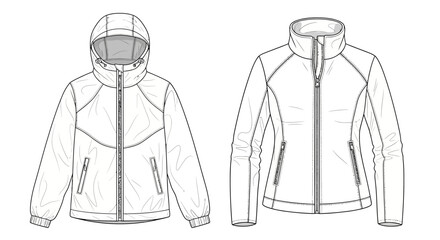 Technical drawing of a jacket. © Sunarto