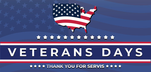 USA Veterans Day greeting cards set with United States national flag. Honoring all who served. United States national holiday vector illustration. © Arga Umbara
