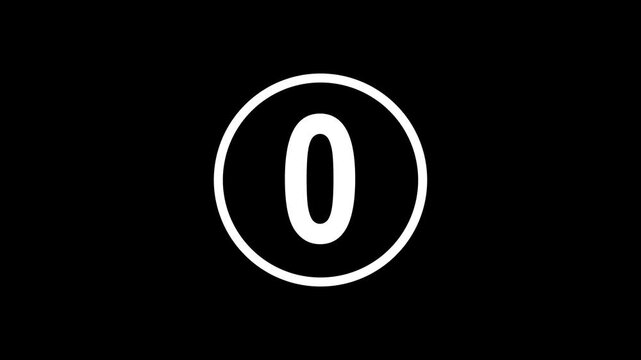 Countdown timer from 0 to 5 seconds real time. Modern flat design of countdown animation isolated on transparent background 4k motion. time, sign 4k video...