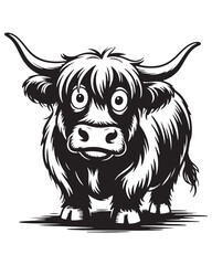 Obraz premium cute cow graphic art