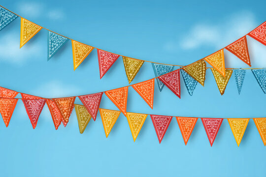 Bandeiras Festa Junina Translated Flags of Junine Party. 