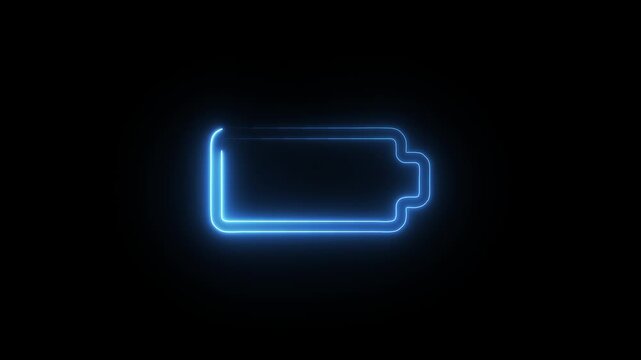 low battery warning animation. battery sign