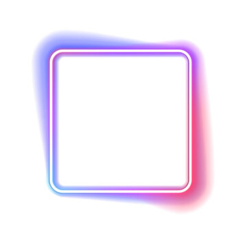 PNG. Cyber neon square pulses in smooth energy rhythm waves. Gradient light spreads across dark abstract background. Ideal for UI kits design.
