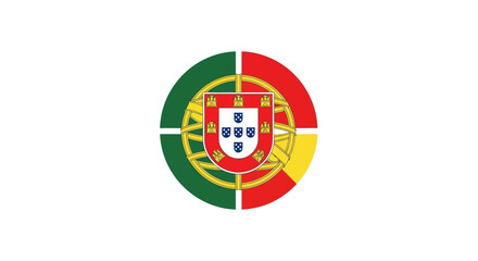 Obraz premium Portuguese flag symbol icon emblem.