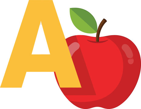 Alphabet Flashcards Educational Flat Vector Illustration Set