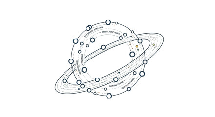 Saturn Planet with Ring System Illustration. © tompel