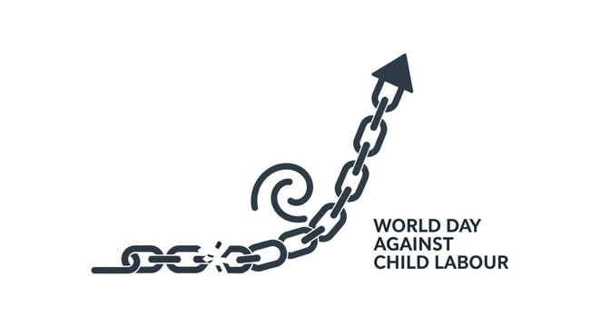 World Day Against Child Labour Chain.