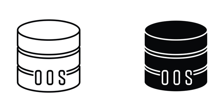 Contrasting visual representations of a database storage system with different color schemes.