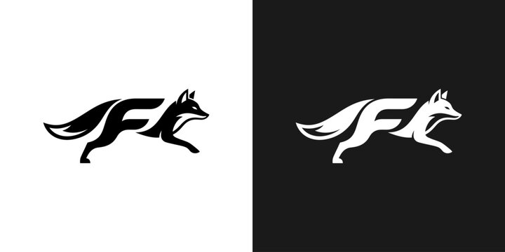 Fox lettermark modern design vector illustration
