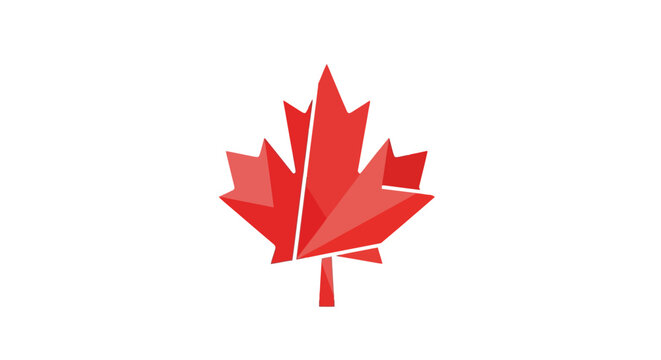 Red Maple Leaf Icon Symbol Canada.
