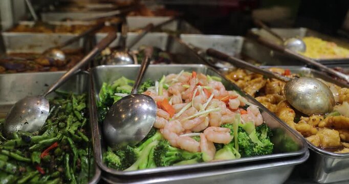 Chinese fast food selling at the restaurant