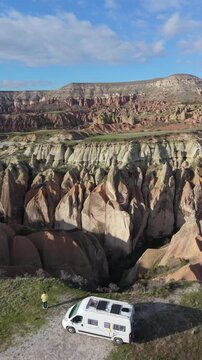 Marvel at the enchanting rock formations and valleys of Cappadocia, Turkey. Explore the beauty of this unique terrain while embarking on an unforgettable travel adventure.