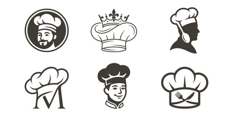 Fototapeta premium Chef hat illustrations culinary designs