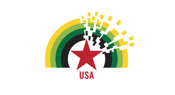 USA star logo symbol icon graphic.