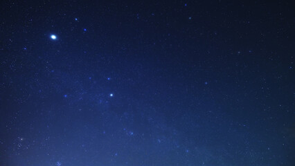 Constellationsand Milky Way stars on a dark countryside skies. © astrosystem