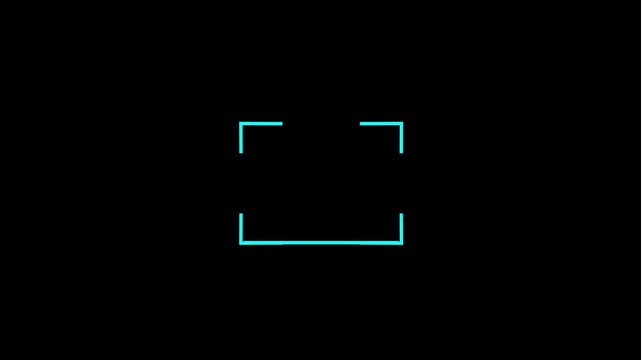 QR Code Scanner Animation on green 4k video animation.