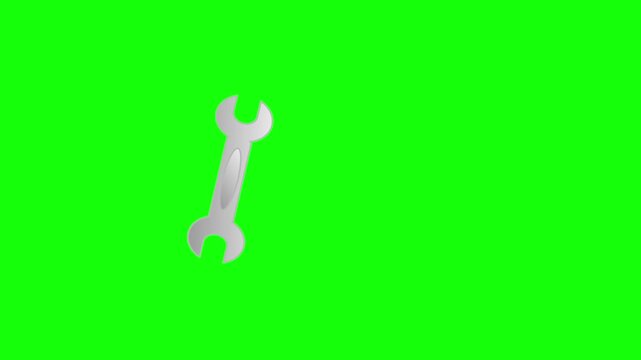 Wrench and screwdriver service tool icons. Service tool symbols. 4K video looping motion graphics animation.