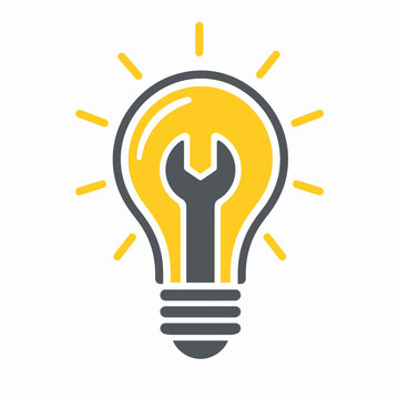 Light Bulb With Wrench Symbol Father's Day Hari Ayah Fatherhood Dad Papa Father Parent Family Celebr