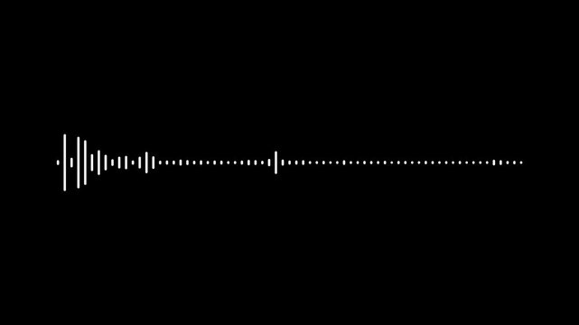 Sound wave audio spectrum black background, 4K stock video footage.Visualization sound graphic element.Abstract music waves oscillation. Futuristic sound wave visualization.