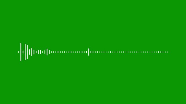 Sound wave audio spectrum green background, 4K stock video footage.Visualization sound graphic element.Abstract music waves oscillation. Futuristic sound wave visualization.