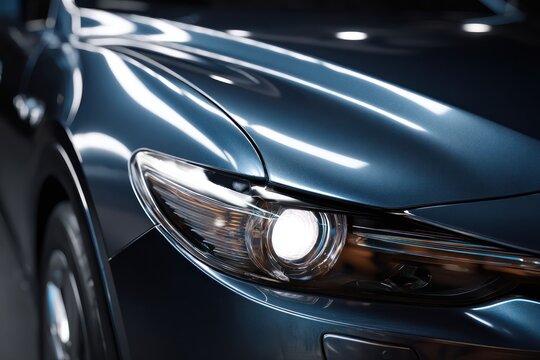 Close up of glossy scratch resistant paint