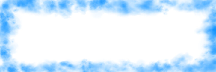Blue smoke or haze frame, overlay effect, magic fog, vapor. Abstract vector illustration   © Elena