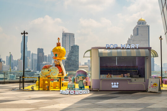 Bangkok, Thailand-February 7, 2026: Pop Mart store at the Iconsiam shopping center. Pop Mart is a popular Chinese toy company known for selling collectible toys and figurines in a "blind box" format.