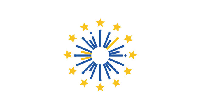 European Union flag symbol icon logo.