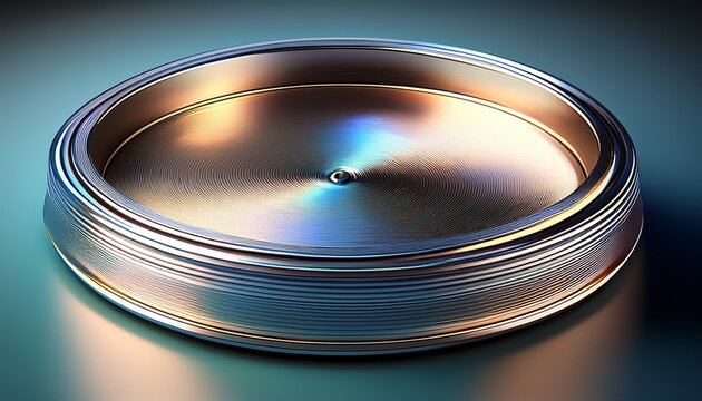 circular metallic lid smooth surface
