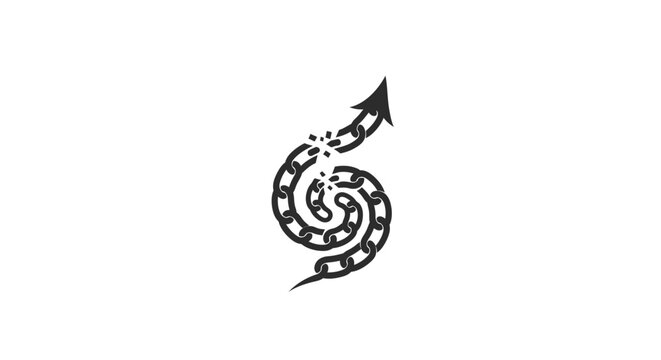 Black and white zodiac symbol design.