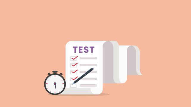 Test checklist clipboard with stopwatch