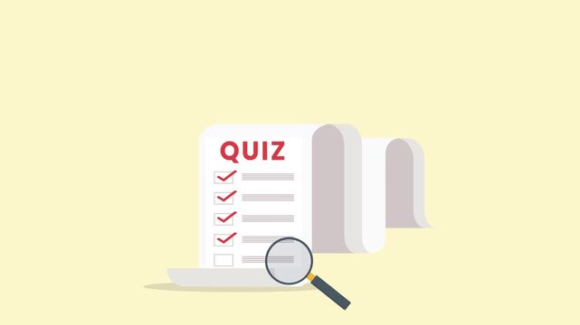 Quiz checklist , online test exam form