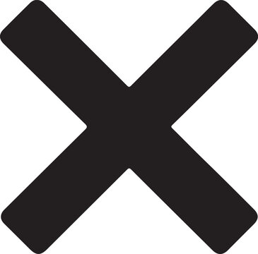 Cross wrong answer silhouette icon
