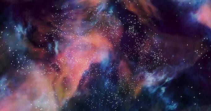 Vast cosmic swirls glow in deep space loop