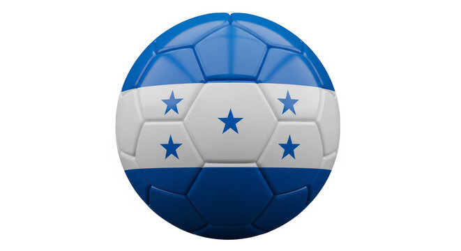 Soccer ball with blue and white design and star of david pattern