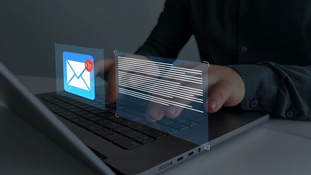 Electronic mail documents, digital files, business communication, online message exchange, inbox organization, data transfer, corporate workflow, modern office correspondence, secure information.
