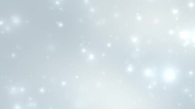 グレーのグラデーションの空間にパーティクルがキラキラと輝く、美しいアニメーションイラスト