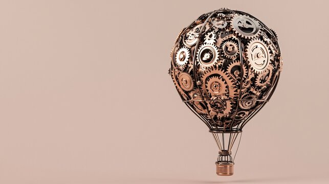 Mechanical gear hot air balloon