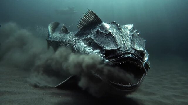 dramatic slow motion shark attack underwater footage