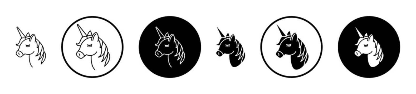 Alicorn icon, template for graphic or web design. vector illustration