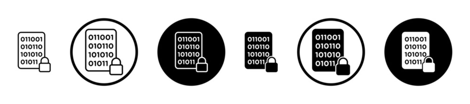 Binary Lock icon, template for graphic or web design. vector illustration