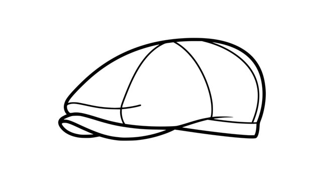 Classic flat cap vector illustration design on white background