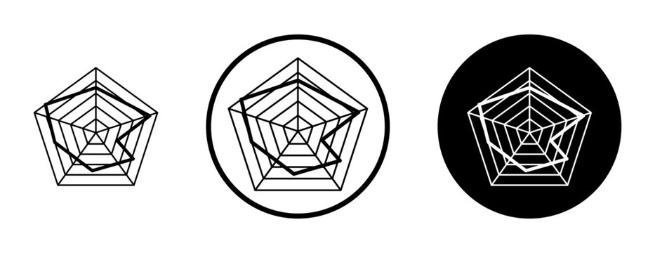 Chart-radar icon, template for graphic or web design. vector illustration