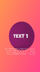 Vertical 3D Rotating Circle Text Title for Mobile Social Media